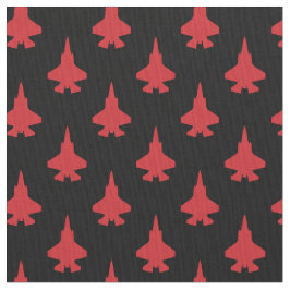 F-35 Lightning 2 straaljagers Patroon Rood op Zwar Stof