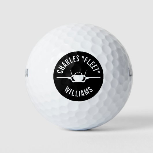 F-35 Lightning Fighter Golf Ball met aangepaste na Golfballen (Voorkant)
