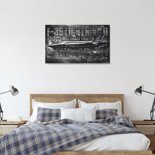 F-35 Lightning II omwikkeld canvas (Insitu (Slaapkamer))