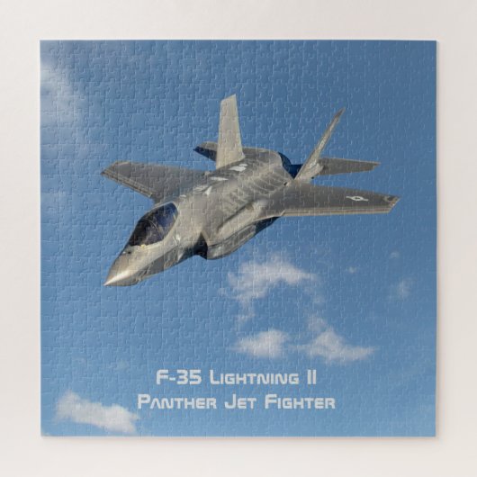 F-35 Lightning II Panther Jet Fighter in Sky Legpuzzel (Verticaal)