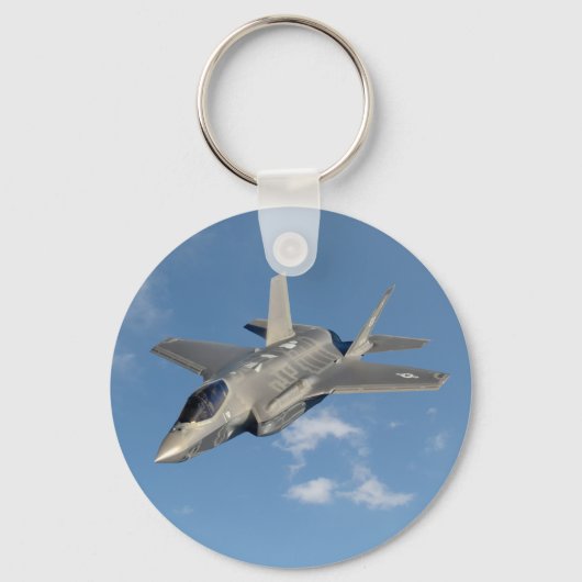 F-35 Lightning II Panther Jet Fighter in Sky Sleutelhanger (Voorkant)
