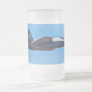 F-35A Lightning II Mug de bière en verre dépoli