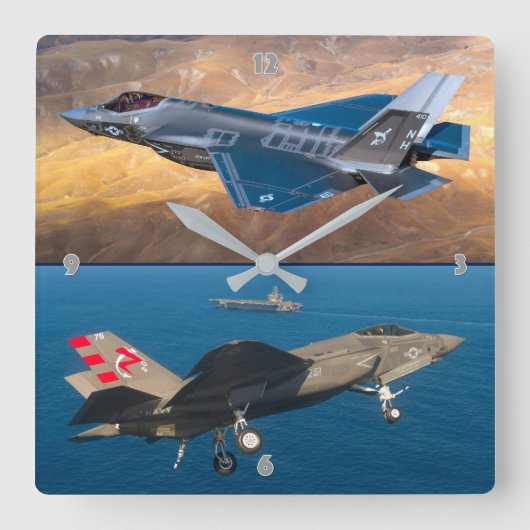 F-35C LICHTING II VIERKANTE KLOK (Voorkant)