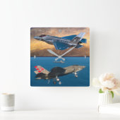 F-35C LICHTING II VIERKANTE KLOK (Huis)