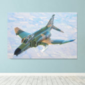 F-4 FANTOM 36x48 Canvas Afdruk (Insitu (Houten vloer))