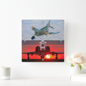 F-4 FANTOM VIERKANTE KLOK (Huis)