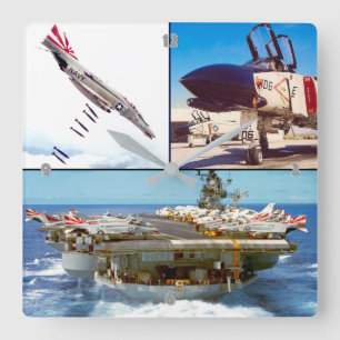 F-4 FANTOM VIERKANTE KLOK