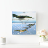 F-4 FANTOM VIERKANTE KLOK (Huis)