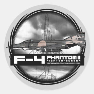 F-4-fantoom II Ronde Sticker