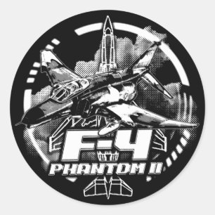 F-4-fantoom II Ronde Sticker