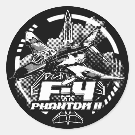 F-4-fantoom II Ronde Sticker (Voorkant)
