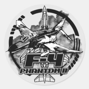 F-4-fantoom II Ronde Sticker
