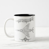 F-4-fantoom II Tweekleurige Koffiemok (Links)