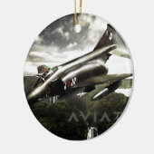 F-4 Phantom Fighter Jet Keramisch Ornament (Links)