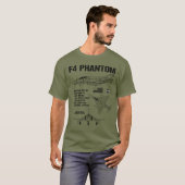 F-4 Phantom Fighter Jet Specs Militaire F4 Phantom T-shirt (Voorkant volledig)