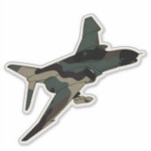 F-4 Phantom II, Fighter Jet Vliegtuig Sticker (Voorkant)