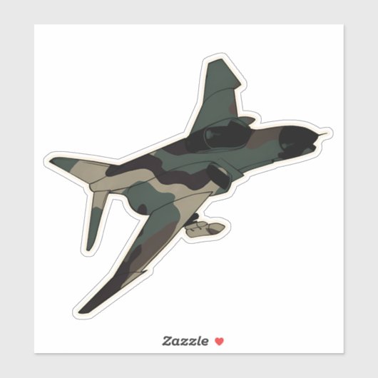 F-4 Phantom II, Fighter Jet Vliegtuig Sticker (Vel)