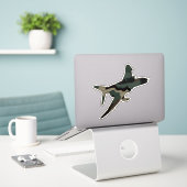 F-4 Phantom II, Fighter Jet Vliegtuig Sticker (Laptop op bureau)