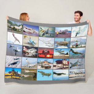 F-4 PHANTOM II "MONTAGE" FLEECE DEKEN