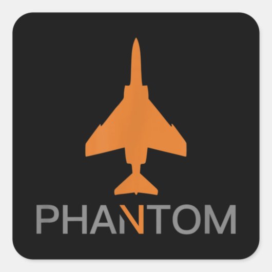 F-4 Phantom Vierkante Sticker (Voorkant)