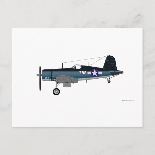 F-4U Corsair 799 Briefkaart (Voorkant)
