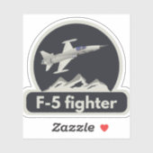 F-5 Licht Vliegtuig Sticker (Vel)