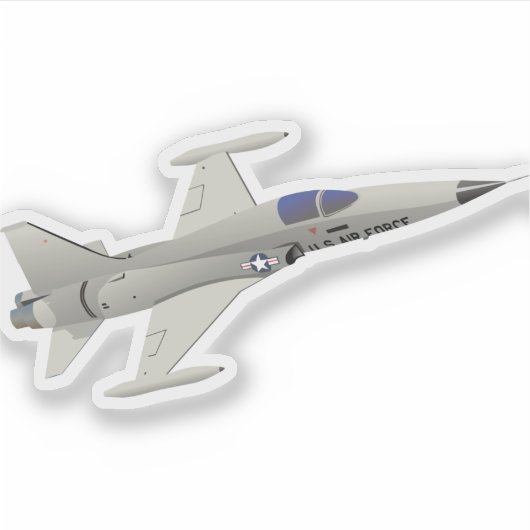 F-5 Licht Vliegtuig Sticker (Voorkant)
