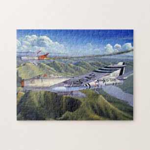 F-86 Saber in vlucht Legpuzzel