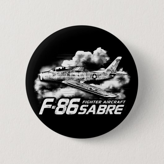 F-86 Saber Ronde Button 5,7 Cm (Voorkant)