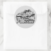 F-86 Saber Ronde Sticker (Tas)