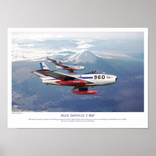 F-86F Blue Impulse ブ ー ン ル パ ル Poster