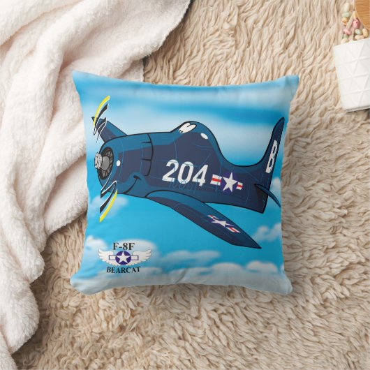 F-8F bearcat-cartoon Kussen (Deken)