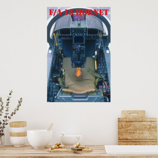 F/A-18 Cockpit-Poster Poster (Keuken)