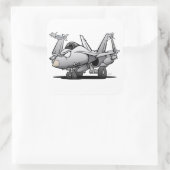 F/A-18 Hornet Vierkante Sticker (Tas)