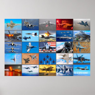F/A-18 SUPER HORNET "MONTAGE" POSTER