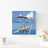 F/A-18C HORNET AFTERBURNER VIERKANTE KLOK (Huis)