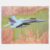 F/A-18C HORNET FLEECE DEKEN (Voorkant (Horizontaal))