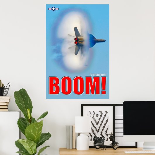 F/A-18E SUPER HORNET - BOOM! POSTER (Thuiskantoor)