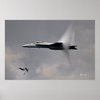 F/A-18F's in vlucht Poster