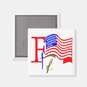 F - Alfabet Magnet Magneet (Voorkant / Achterkant)