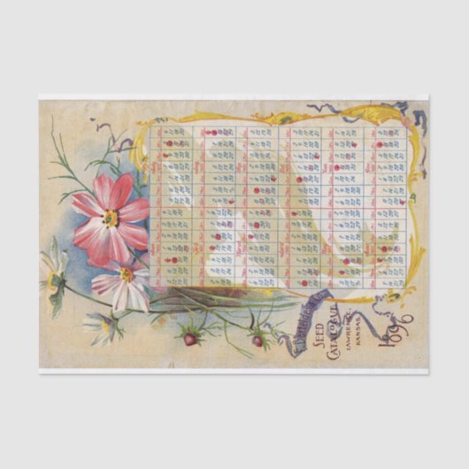 F. Barteldes & Co 1896 Zaaicatalogus Tissuepapier (Voorkant)