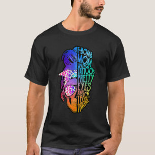 F Bombam mama met Tattoos  ogen Moederdag T-shirt