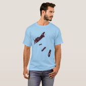 F-Bombduiker (maroon) T-shirt (Voorkant volledig)