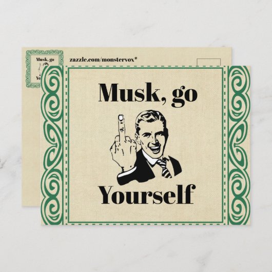 F Carte postale Musk (Devant / Derrière)