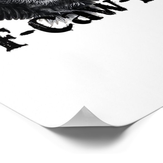 F-Caw-F Angry Raven Art Print Gothic Crow Illustra (Hoek)