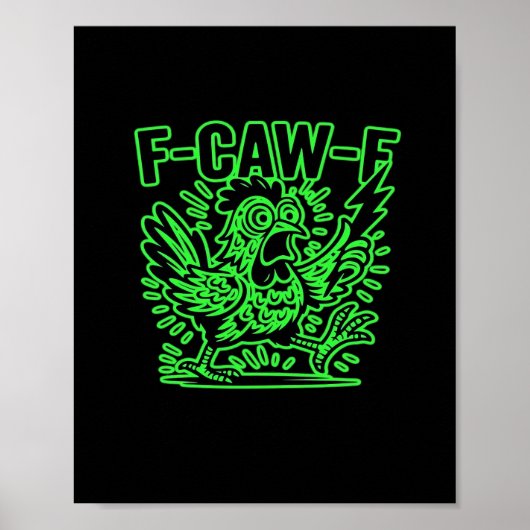 F-Caw-F Attitude Classic Cool Unique Poster (Voorkant)