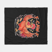 F-Caw-F Attitude Classic Retro Style Fleece Deken (Voorkant (Horizontaal))