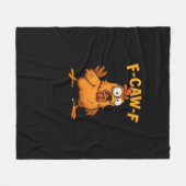 F Caw F Bird Lovers Pun Cool Unique Design Fleece Deken (Voorkant (Horizontaal))
