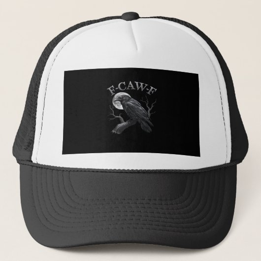 F-Caw-F Bird Moon Gothic Classic Cool Design Trucker Pet (Voorkant)