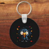 F-caw-f Black Crow Pun Funny Bird Cawing Nge Hallo Sleutelhanger (Voorkant)